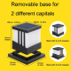 Lampe Solaire Extérieure Pour Potelet De Jardin Étanche IP65 Autonomie 8H30 3 Températures De Couleur Noir - www.yonis-shop.com