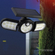 Lampe Murale Solaire À Détecteur De Mouvement 3 Têtes Orientables 400 Lumens IP65 Extérieure 7 Jours - www.yonis-shop.com