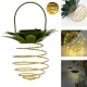 Lanterne Solaire LED En Fer Forme Ananas Pour Jardin Extérieur IP44 24 Ou 60 LED Blanc Chaud - www.yonis-shop.com