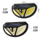 Lampe Murale Solaire Extérieure À Détection De Mouvement IP65 3 Modes Plus De 10 Heures D’Autonomie - www.yonis-shop.com
