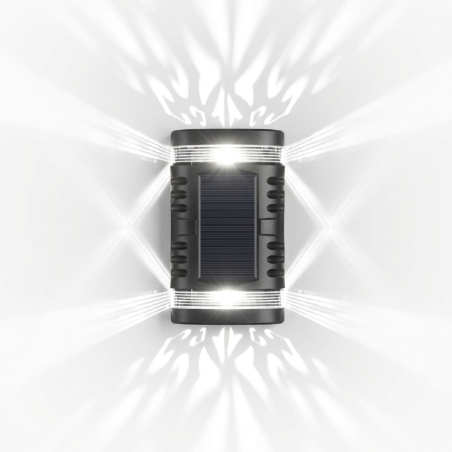 Lampe Murale Solaire LED Extérieure Pour Jardin À Allumage Automatique 80 Lm IP65 2 LED - www.yonis-shop.com