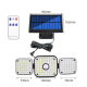 Lampe Solaire Extérieure 112 LED Pour Cour Et Couloir Détecteur De Mouvement IP65 3 Modes Télécommande Panneau Déporté - www....