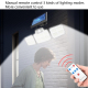 Lampe Solaire Extérieure 134 LED Avec Panneau Solaire Déporté Et Détecteur De Mouvement IP65 Trois Modes - www.yonis-shop.com