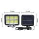 Lampe Murale Solaire Extérieure À Détecteur De Mouvement IP65 3 Modes Avec Panneau Solaire Déporté - www.yonis-shop.com
