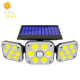 Applique Murale Solaire Extérieure 132 COB À 3 Têtes Orientables Avec Détecteur De Mouvement IP65 3 Modes
