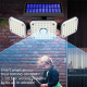 Applique Murale Solaire Extérieure 132 COB À 3 Têtes Orientables Avec Détecteur De Mouvement IP65 3 Modes - www.yonis-shop.com