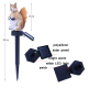 Lampe Solaire De Jardin Écureuil Pour Pelouse Éclairage Blanc Chaud 6 À 12 H IP44 Batterie Non Incluse - www.yonis-shop.com