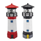 Lampe Solaire Décorative Phare LED Rotative En Résine Pour Jardin Autonomie 6 À 12 Heures IP44 Batterie Non Incluse - www.yon...