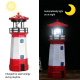 Lampe Solaire Décorative Phare LED Rotative En Résine Pour Jardin Autonomie 6 À 12 Heures IP44 Batterie Non Incluse - www.yon...