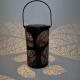 Lampe Solaire LED De Jardin En Fer Forgé À Motif Feuilles Projection De Motifs 6 À 12 Heures IP55 Batterie Non Incluse