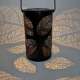 Lampe Solaire LED De Jardin En Fer Forgé À Motif Feuilles Projection De Motifs 6 À 12 Heures IP55 Batterie Non Incluse - www....