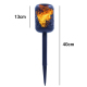 Lampe Solaire De Jardin À 10 LED Effet Flamme Avec Piquet Lumière Chaude Autonomie 8 À 10 Heures IP44 Batterie AAA Non Inclus...