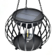 Lanterne Solaire Citrouille Suspendue Pour Jardin LED Étanche IP65 Autonomie 10 À 12 Heures Détecteur Crépusculaire 40 cm - w...