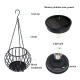 Lanterne Solaire Citrouille Suspendue Pour Jardin LED Étanche IP65 Autonomie 10 À 12 Heures Détecteur Crépusculaire 40 cm - w...