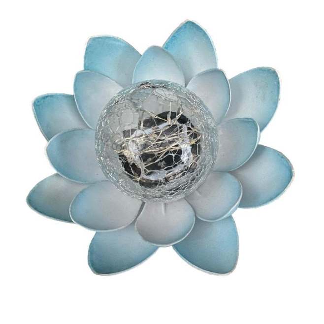 Lampe Solaire De Jardin Décorative Extérieure Bleue Étanche IP45 Avec 20 LED Jaune Chaud Et Détection Automatique - www.yonis...