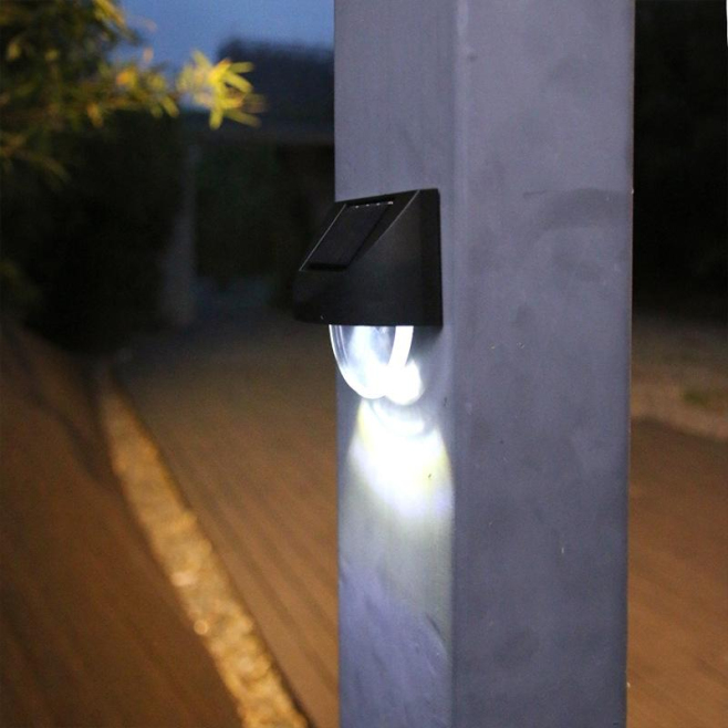 2 Pièces Appliques Murales Solaires LED Pour Jardin Allumage Automatique IP65 Autonomie De 10 À 12 Heures - www.yonis-shop.com