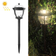 Lampe Solaire De Jardin À 2 LED Pour Pelouse Lumière Chaude IP65 Allumage Automatique 6 À 12 h