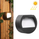 Applique Murale Solaire LED Ronde Pour Escaliers Et Jardin Lumière Chaude IP65 Sans Câblage Allumage Automatique 6 À 12 Heure...