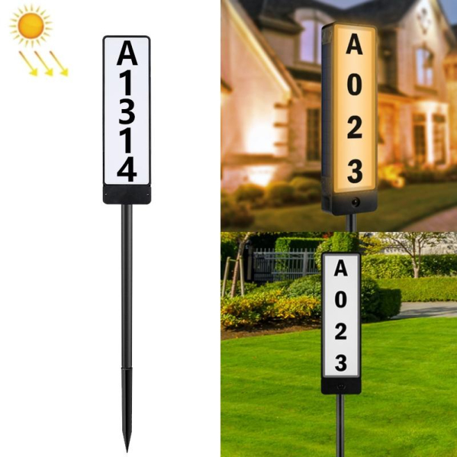 Lampe Solaire Pour Numéro De Maison À Planter 56 LED Deux Températures De Couleur Allumage Automatique IP44 - www.yonis-shop.com