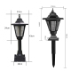 Lampe Solaire Anti-Moustiques Hexagonale Extérieure Sur Pied 3 LED UV IP65 Avec Allumage Automatique - www.yonis-shop.com
