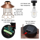 Lampe Solaire Suspendue Extérieure En Fer Forgé LED Lumière Chaude Étanche IP44 Détecteur Crépusculaire Autonomie Longue Duré...