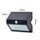 Lampe Solaire Murale Extérieure À Détection De Mouvement 48 LED IP65 4 Modes Lumière Blanche Froide 6500K - www.yonis-shop.com