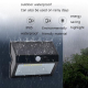 Lampe Solaire Murale Extérieure À Détection De Mouvement 48 LED IP65 4 Modes Lumière Blanche Froide 6500K - www.yonis-shop.com