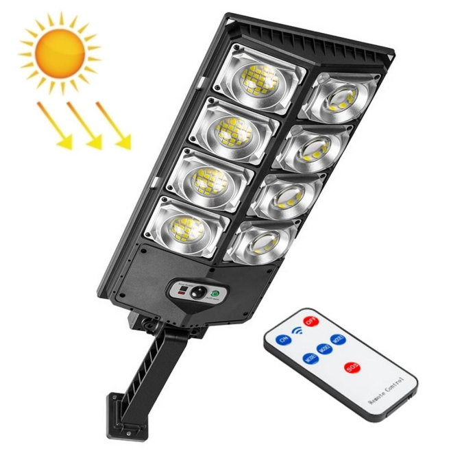 Lampe Solaire LED De Jardin À Détection De Mouvement Télécommande Étanche Orientable 3000 mAh - www.yonis-shop.com