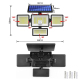 Lampe Solaire Murale Extérieure À Détecteur De Mouvement 208 LED 3 Modes IP44 Panneau Orientable - www.yonis-shop.com
