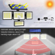 Lampe Solaire Murale Extérieure À Détecteur De Mouvement 208 LED 3 Modes IP44 Panneau Orientable - www.yonis-shop.com