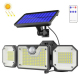 Lampe Solaire LED Extérieure À Détecteur De Mouvement 3 Modes IP65 Panneau Orientable Pour Jardin Et Allée