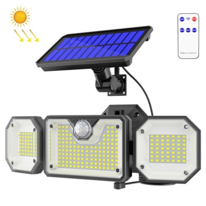 Lampe Solaire LED Extérieure À Détecteur De Mouvement 3 Modes IP65 Panneau Orientable Pour Jardin Et Allée - www.yonis-shop.com