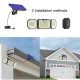 Lampe Solaire LED Extérieure À Détecteur De Mouvement 3 Modes IP65 Panneau Orientable Pour Jardin Et Allée - www.yonis-shop.com