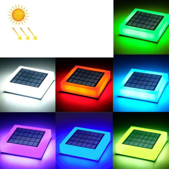 Lampe Solaire De Colonne Pour Jardin RGB Dégradé Et Couleurs Fixes IP68 Éclairage Automatique - www.yonis-shop.com