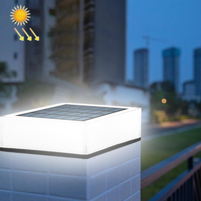 Lampe Solaire De Tête De Colonne Pour Jardin Étanche IP68 À Trois Couleurs Avec Allumage Automatique - www.yonis-shop.com