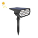Projecteur Solaire Extérieur 19 LED Pour Jardin Orientable IP65 Avec 8 À 12 H D’Autonomie Pose Murale Ou Sur Piquet