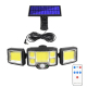 Lampe Murale Solaire LED Extérieure À Détection De Mouvement Télécommandée 192 COB Triple Rotation 450 À 500 Lumens