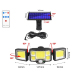 Lampe Murale Solaire LED Extérieure À Détection De Mouvement Télécommandée 192 COB Triple Rotation 450 À 500 Lumens - www.yon...