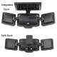 Lampe Murale Solaire LED Extérieure À Détection De Mouvement Télécommandée 192 COB Triple Rotation 450 À 500 Lumens - www.yon...