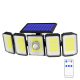 Applique Murale Solaire Extérieure À Détecteur De Mouvement 300 LED 5 Têtes Orientables IP65 Avec Télécommande