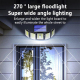 Applique Murale Solaire Extérieure À Détecteur De Mouvement 300 LED 5 Têtes Orientables IP65 Avec Télécommande - www.yonis-sh...