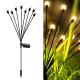Lampes Solaires Décoratives Pour Jardin Étanches 8 Têtes Lumière Chaude Autonomie 8 À 12 Heures Hauteur 70 Cm