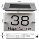 Plaque Numéro De Maison Solaire LED Murale En Acier Inoxydable Bicolore Personnalisable IP44 - www.yonis-shop.com