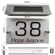 Plaque Numéro De Maison Solaire À 4 LED En Inox Personnalisable IP44 Autonomie 6 À 8 H - www.yonis-shop.com