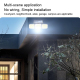 Lampe Murale Solaire Extérieure 224 LED Avec Détecteur De Mouvement Triple Tête Orientable IP67 Télécommande Et Éclairage 270...
