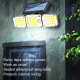 Lampe Murale Solaire Extérieure 224 LED Avec Détecteur De Mouvement Triple Tête Orientable IP67 Télécommande Et Éclairage 270...
