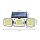 Lampe Murale Solaire Triple Tête 224 LED Avec Détecteur De Mouvement 270° Étanche IP67 Télécommande Et 3 Modes D’éclairage - ...
