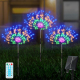 Lampe Solaire De Jardin Effet Feux D’Artifice 360 LED Multicolore Étanche Avec Télécommande Autonomie 12 Heures