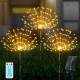 Lampe Solaire Effet Feux D’Artifice Pour Jardin 360 LED Étanche Avec Télécommande Autonomie 10 À 12 H