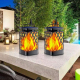 Lampe Solaire LED De Jardin Effet Flamme Design Ajouré Étanche IP65 Allumage Automatique Nocturne Autonomie 8 À 10 Heures - w...
